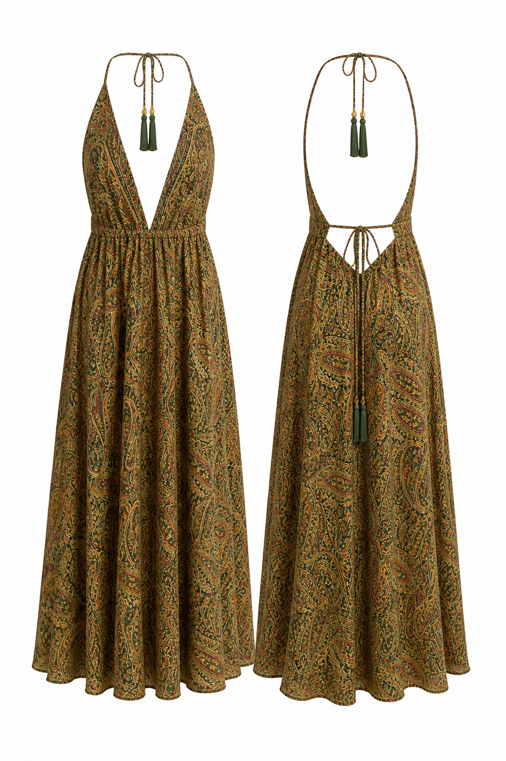 Robe bohème - Kaki