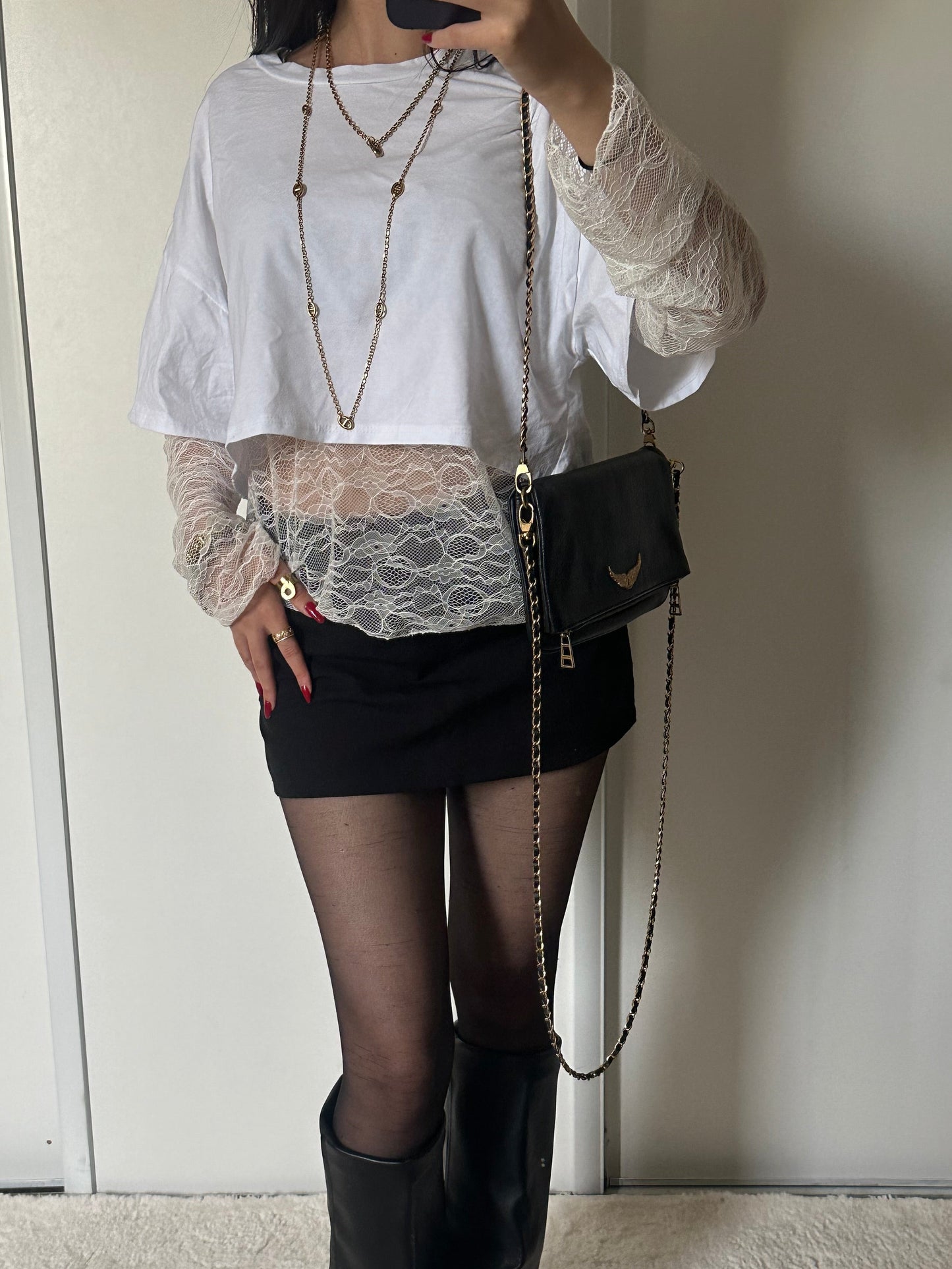 T-shirt dentelle
