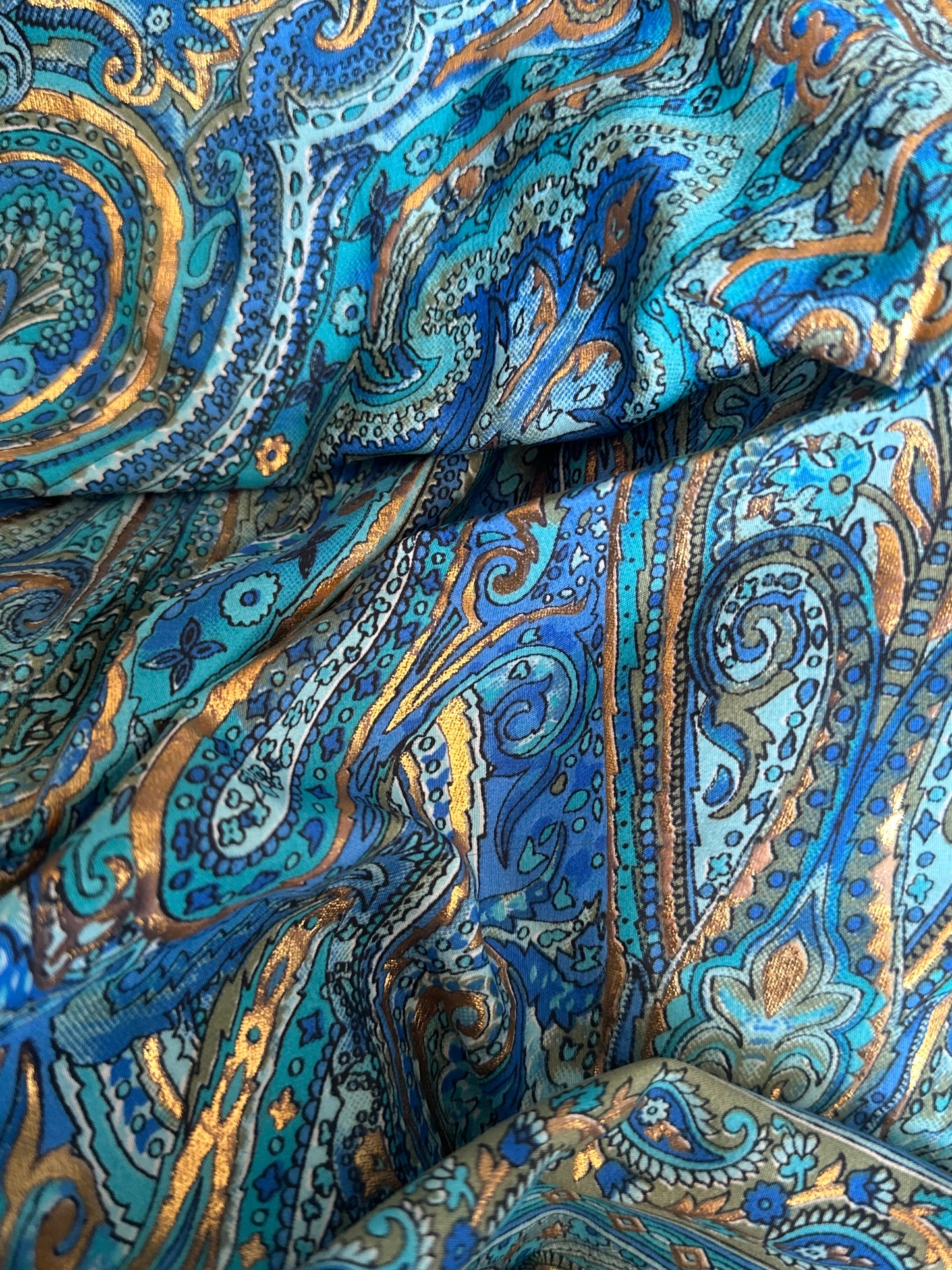 Robe bohème - bleu/ doree