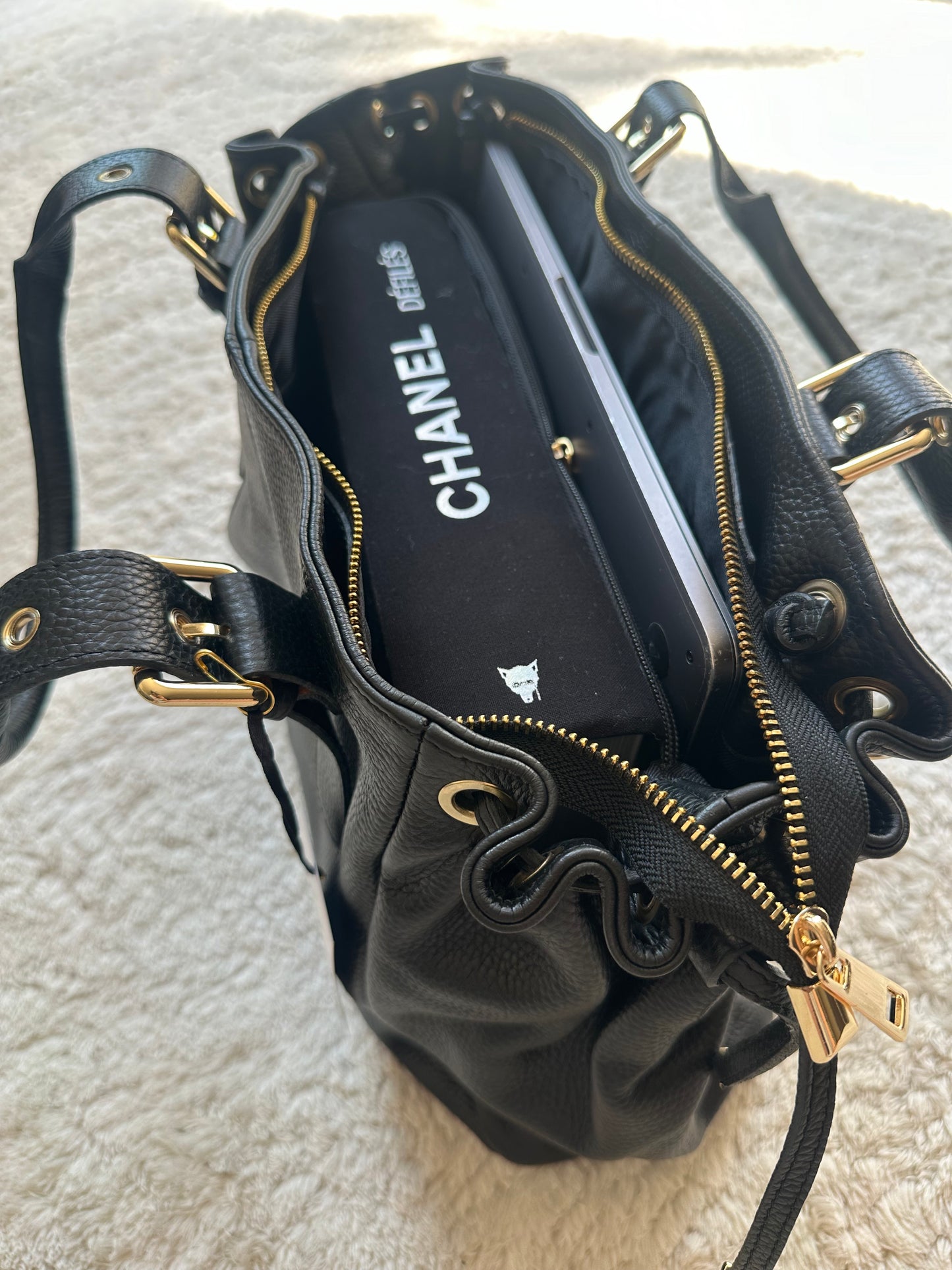Sac Stockholm L - Noir grainé