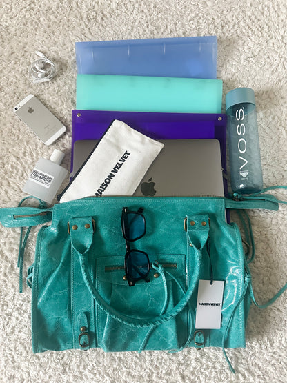 Précommande / Pre order- Édition limitée: Sac city L glossy - Turquoise