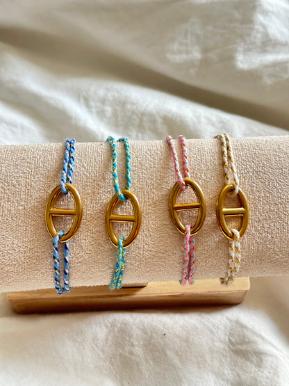 Bracelet cordon - dorée