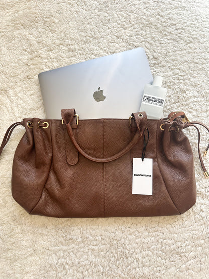 Sac Stockholm L - Bruin generfd leer