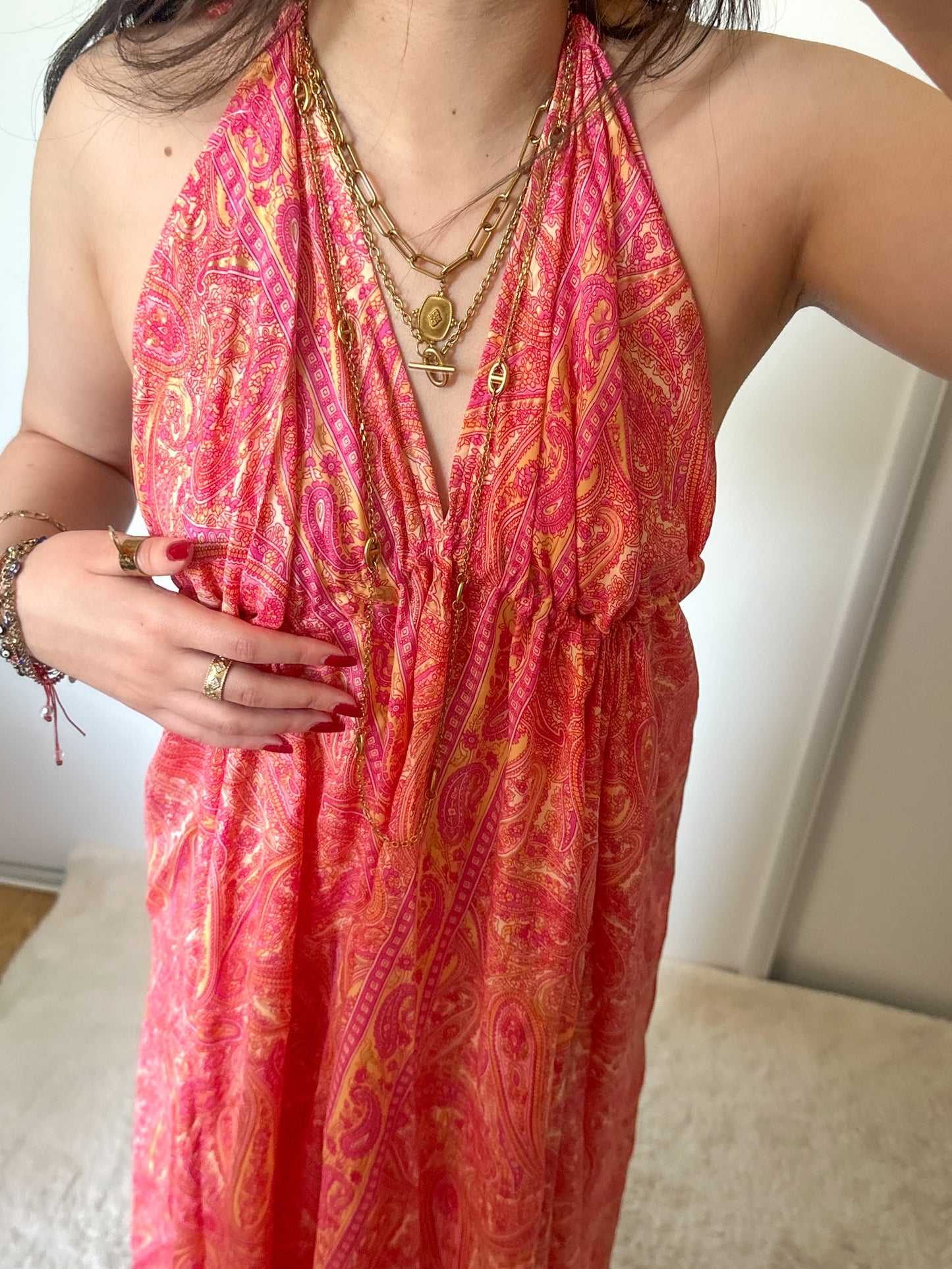 Robe bohème - Corail