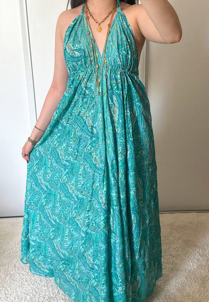 Robe bohème - vert turquoise