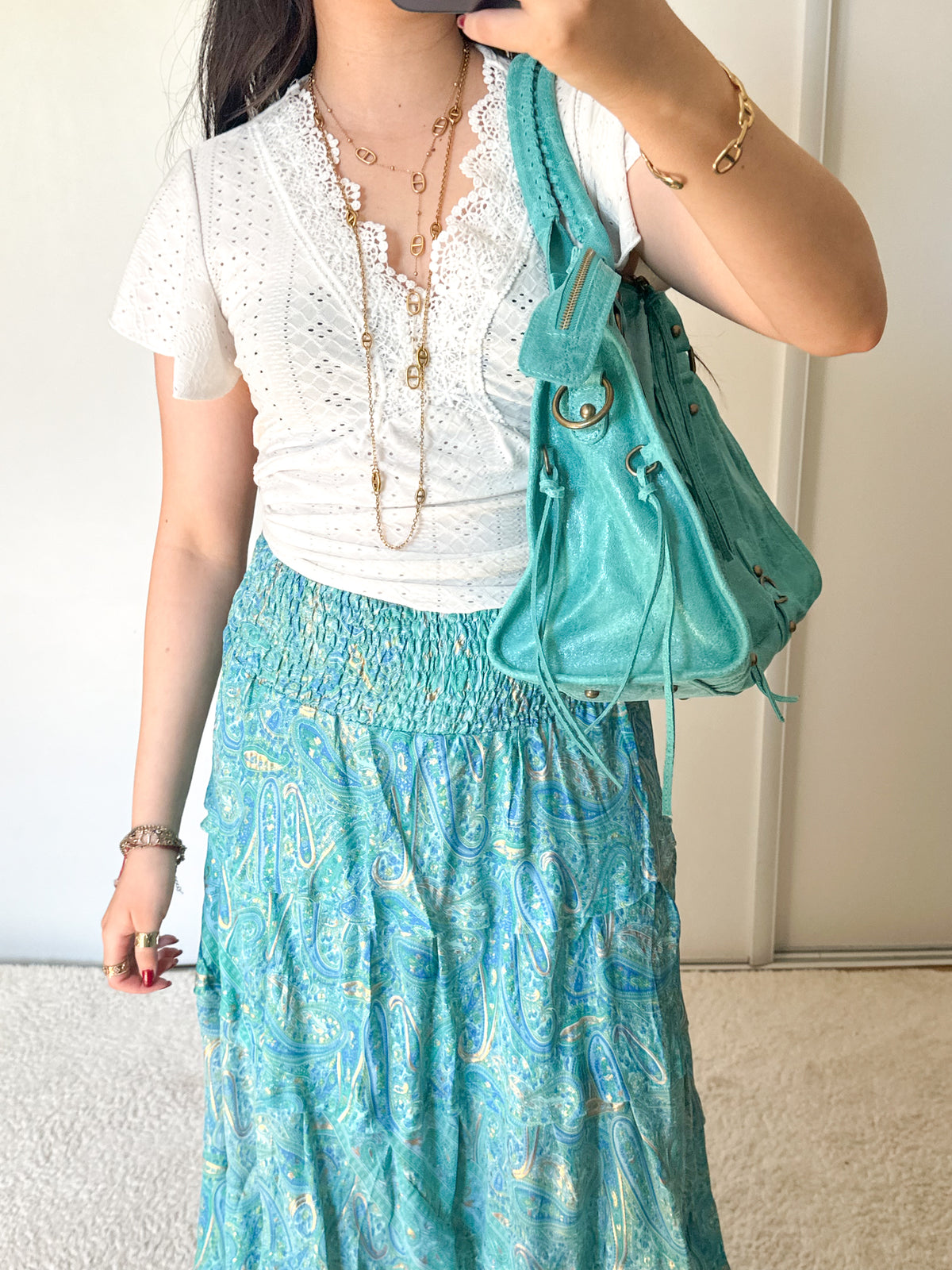 Précommande / Pre order- Édition limitée: Sac city L glossy - Turquoise