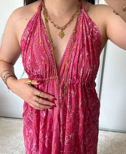 Robe bohème - Rose fuschia