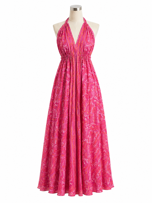 Robe bohème - Rose fuschia