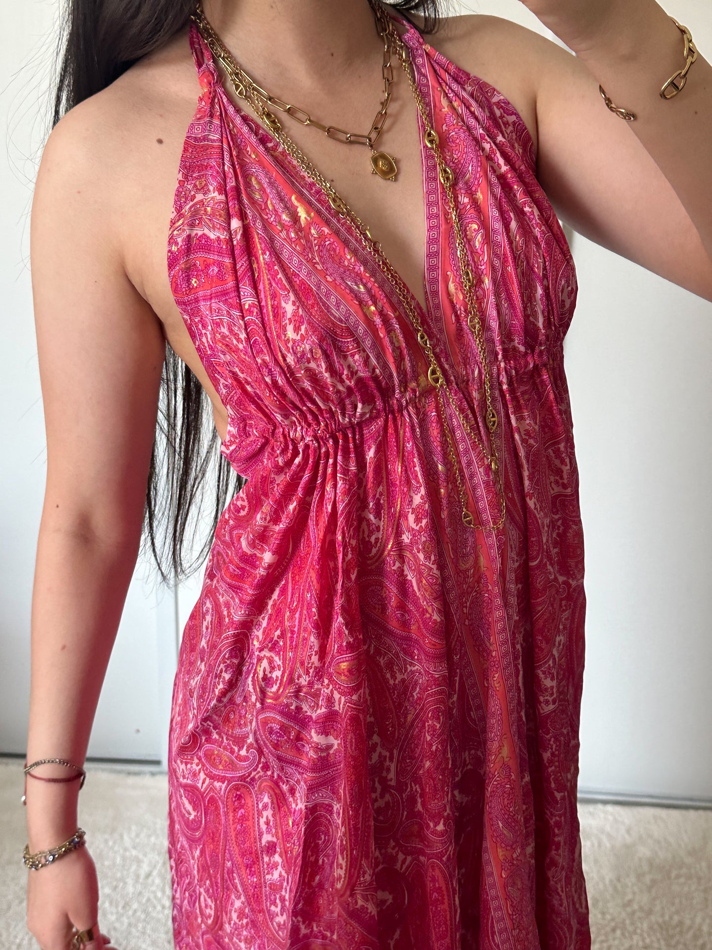 Robe bohème - Rose fuschia