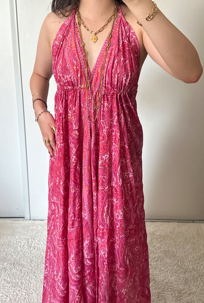 Robe bohème - Rose fuschia