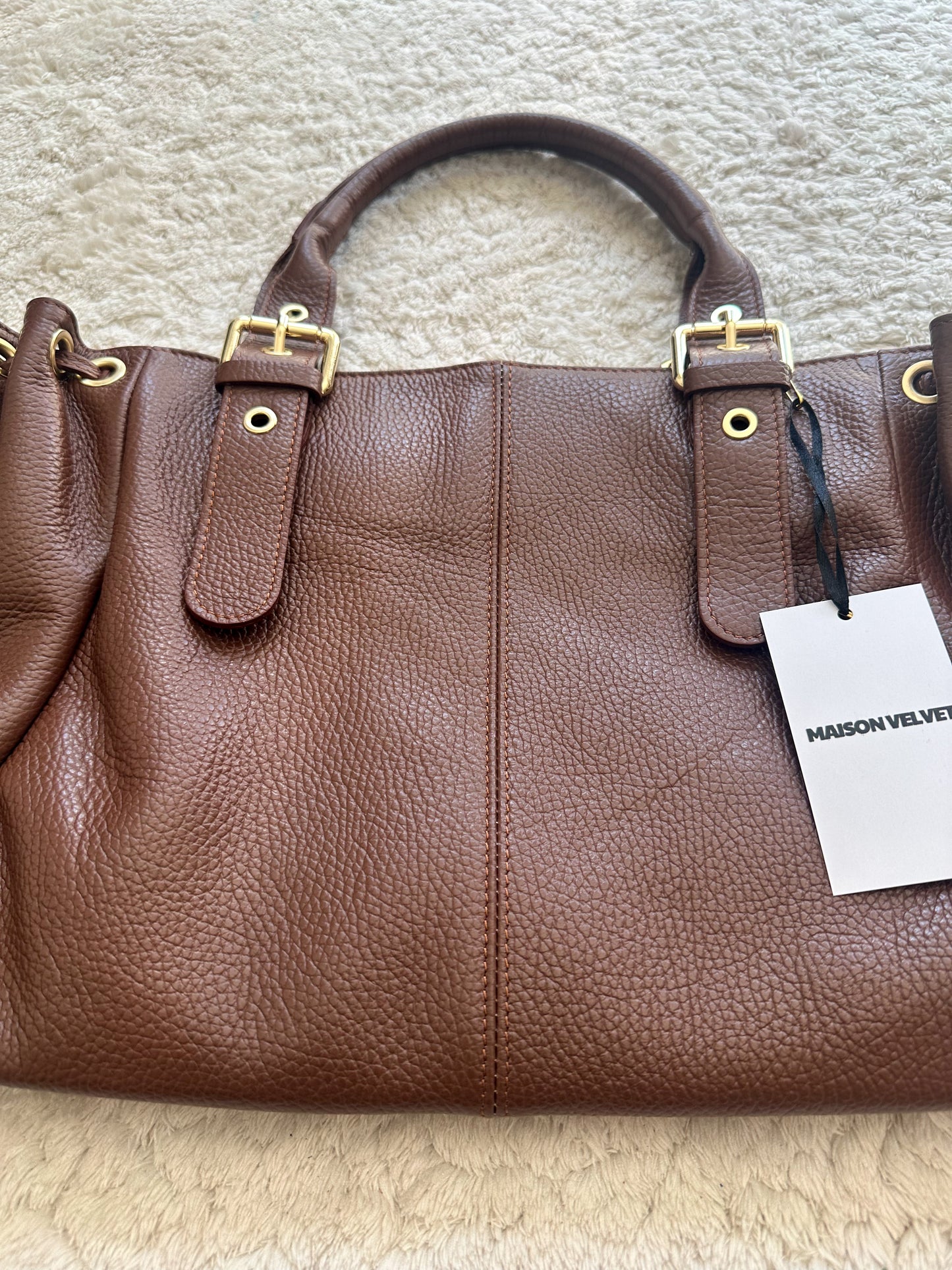 Sac Stockholm L - Bruin generfd leer