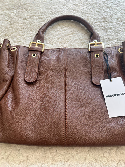 Sac Stockholm L - Bruin generfd leer