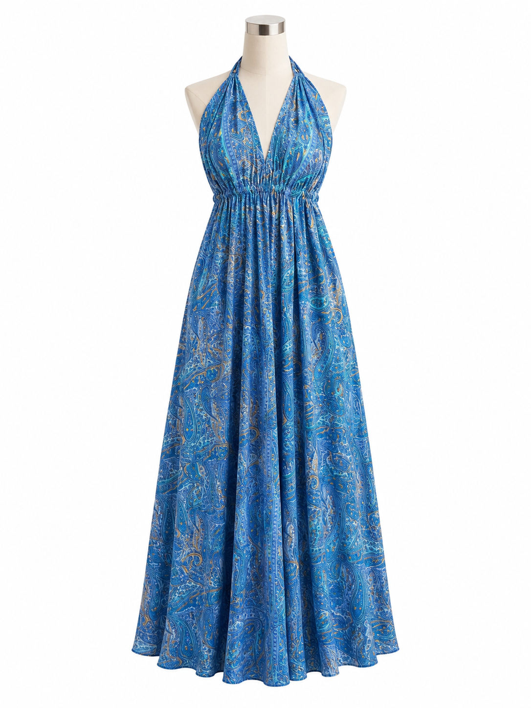 Robe bohème - bleu