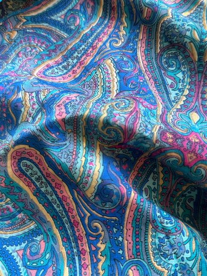 Robe bohème - bleu foncée/ rose
