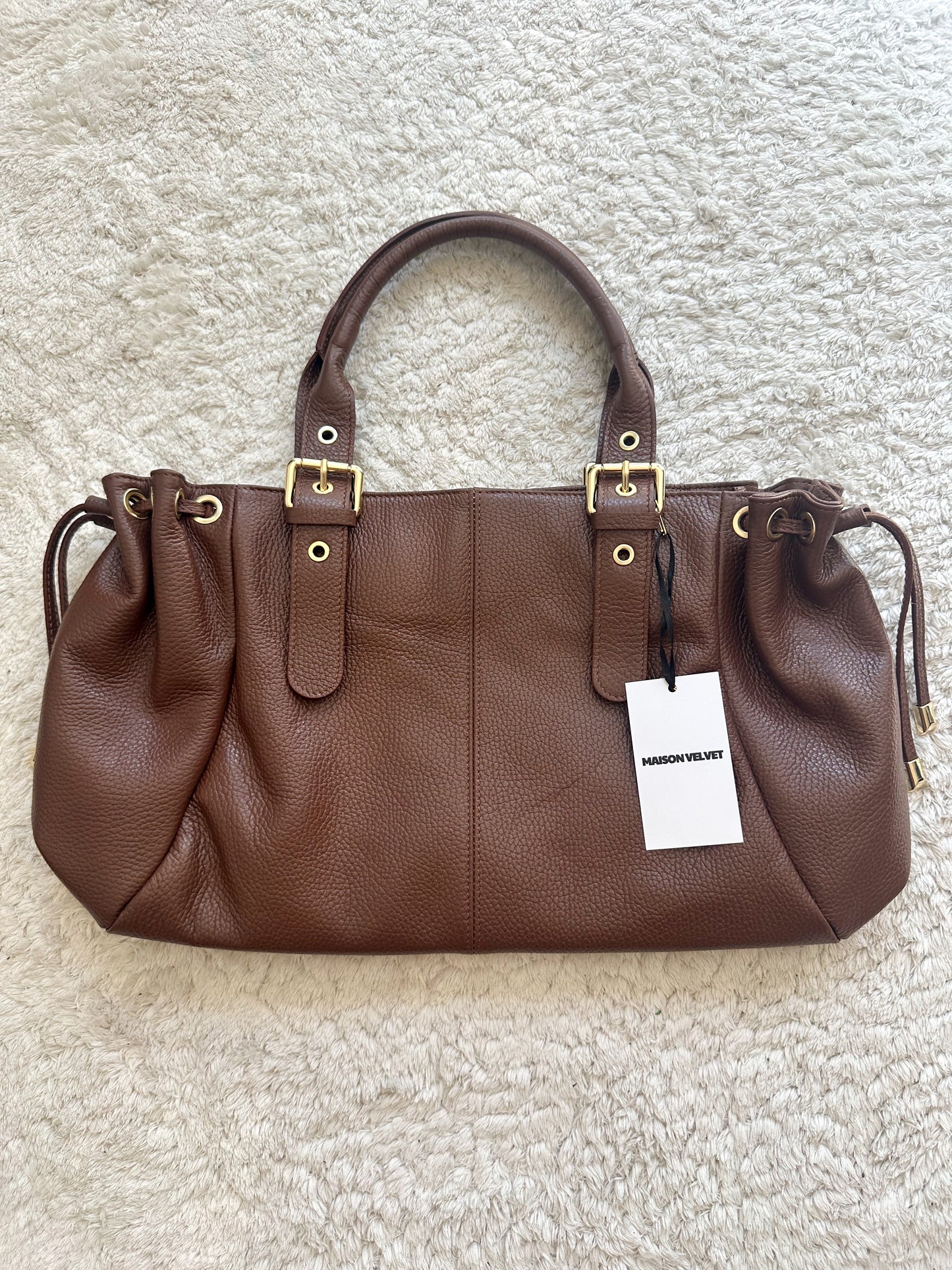 Sac Stockholm L - Bruin generfd leer