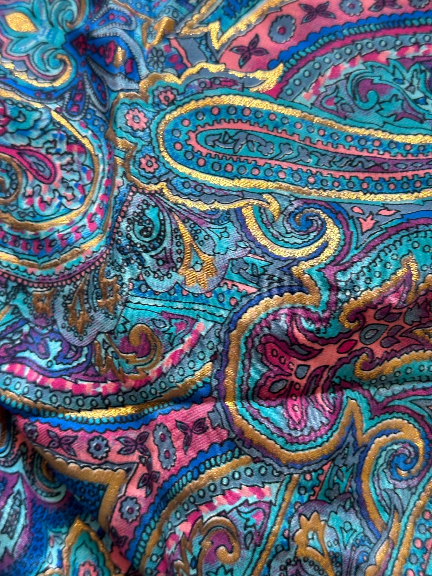Robe bohème - Bleu marine/ rose