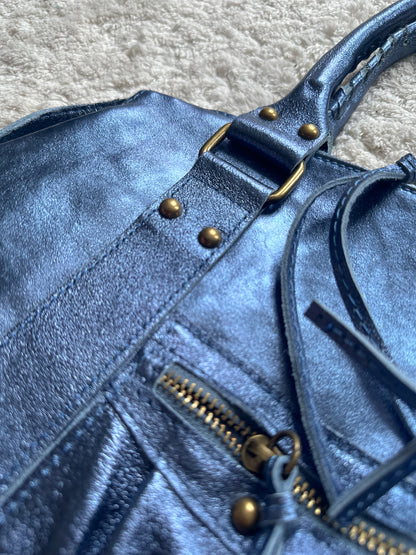 Sac City L - bleu marine irisé