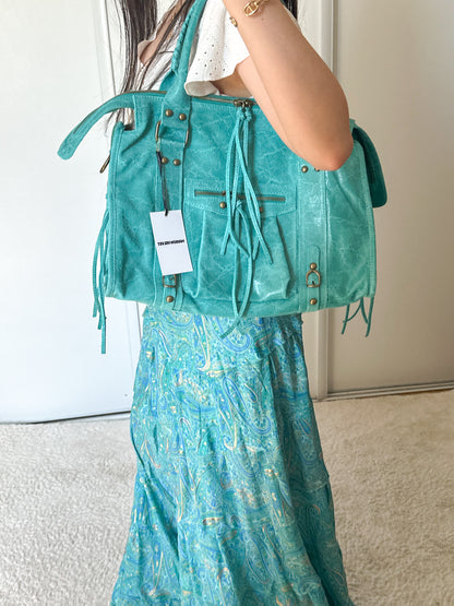Précommande / Pre order- Édition limitée: Sac city L glossy - Turquoise