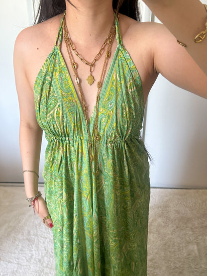 Robe bohème - verte