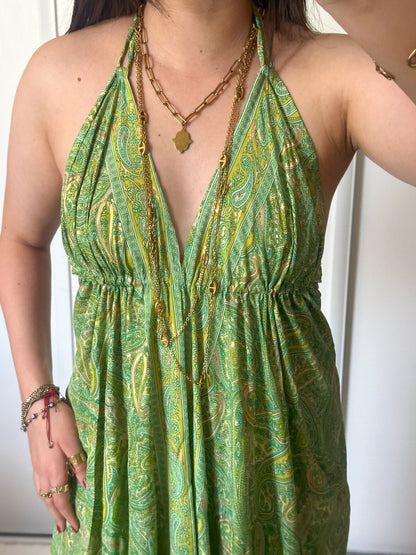 Robe bohème - verte
