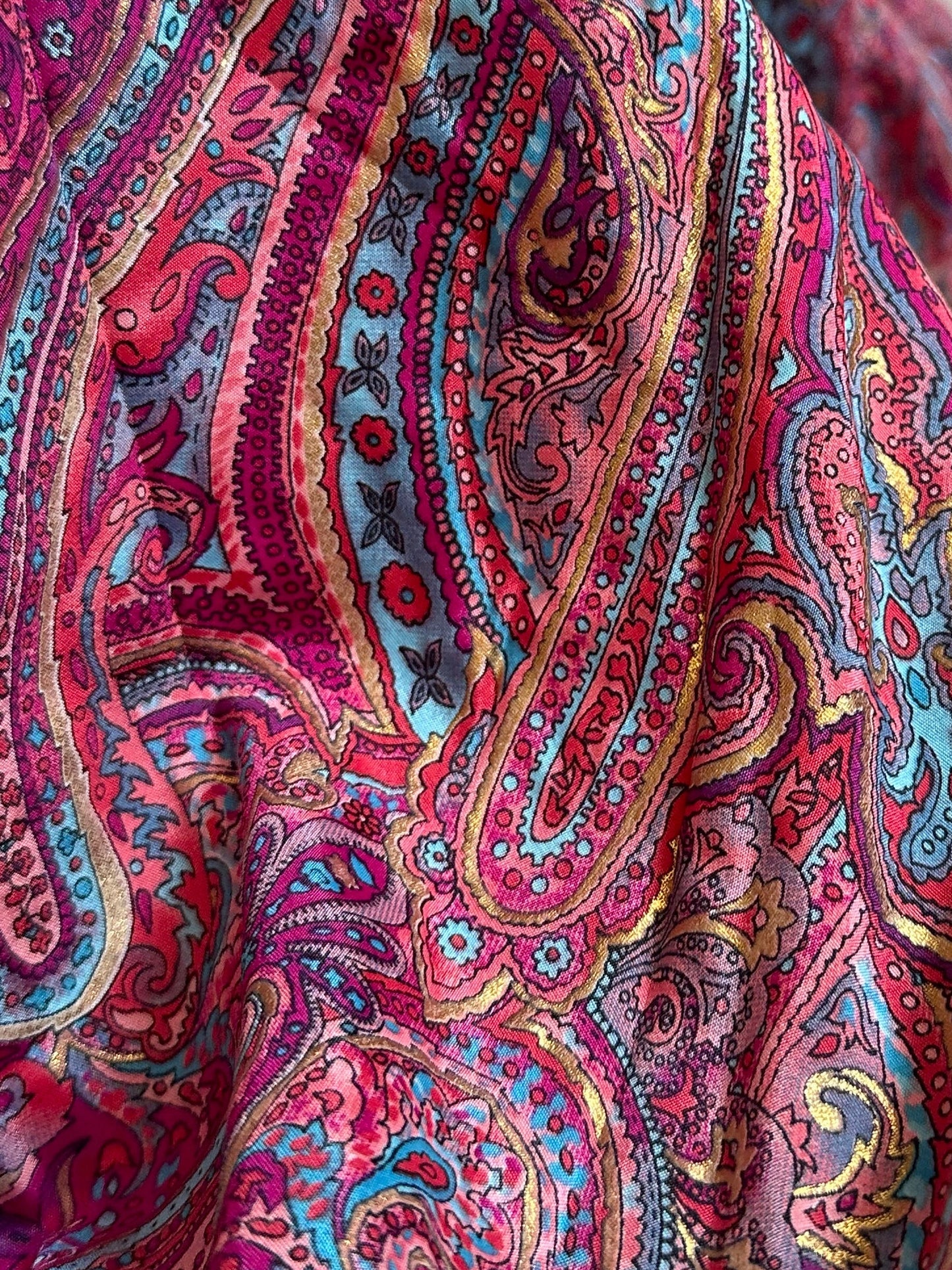 Robe bohème - Rose/bleu