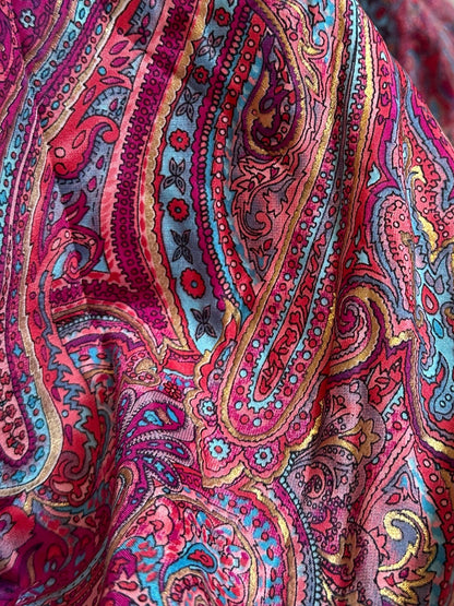 Robe bohème - Rose/bleu