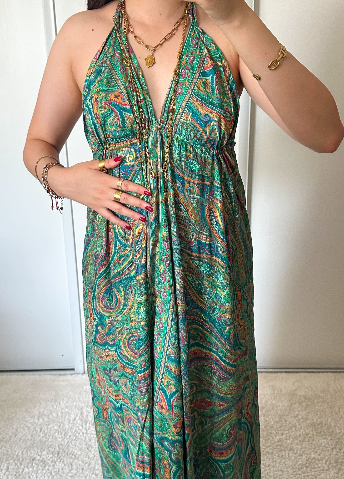 Robe bohème - vert