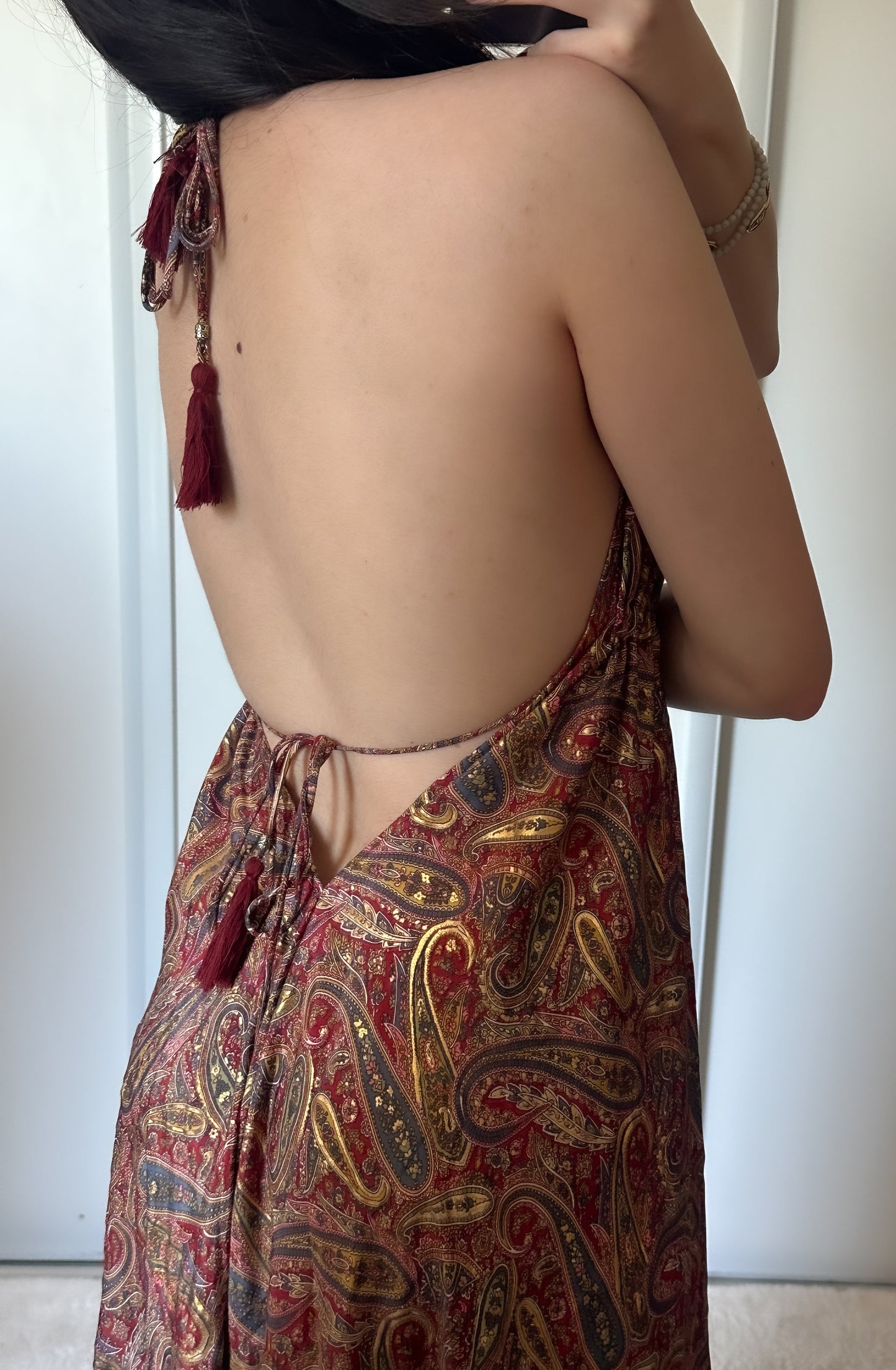 Robe bohème - bordeaux