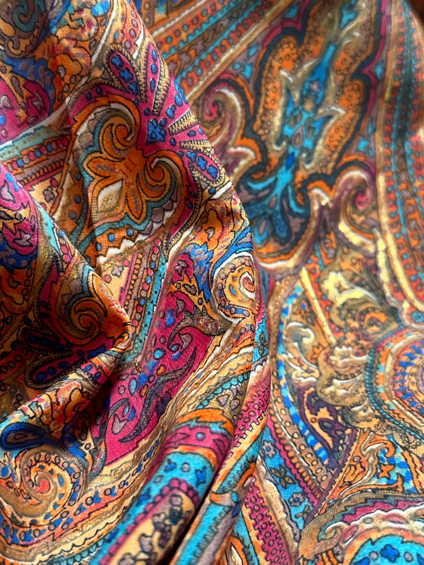 Robe bohème - Orange/ bleu