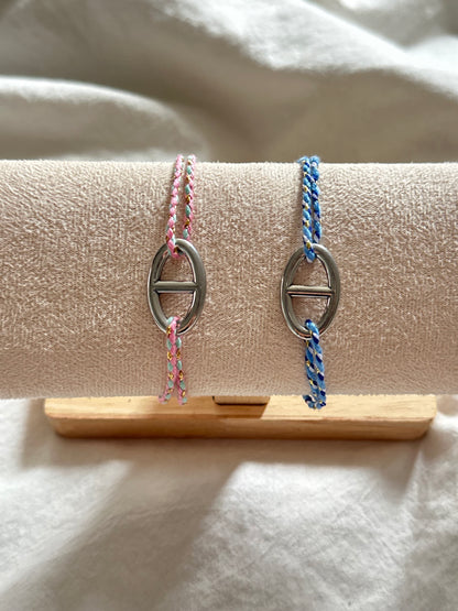 Bracelet cordon -argenté
