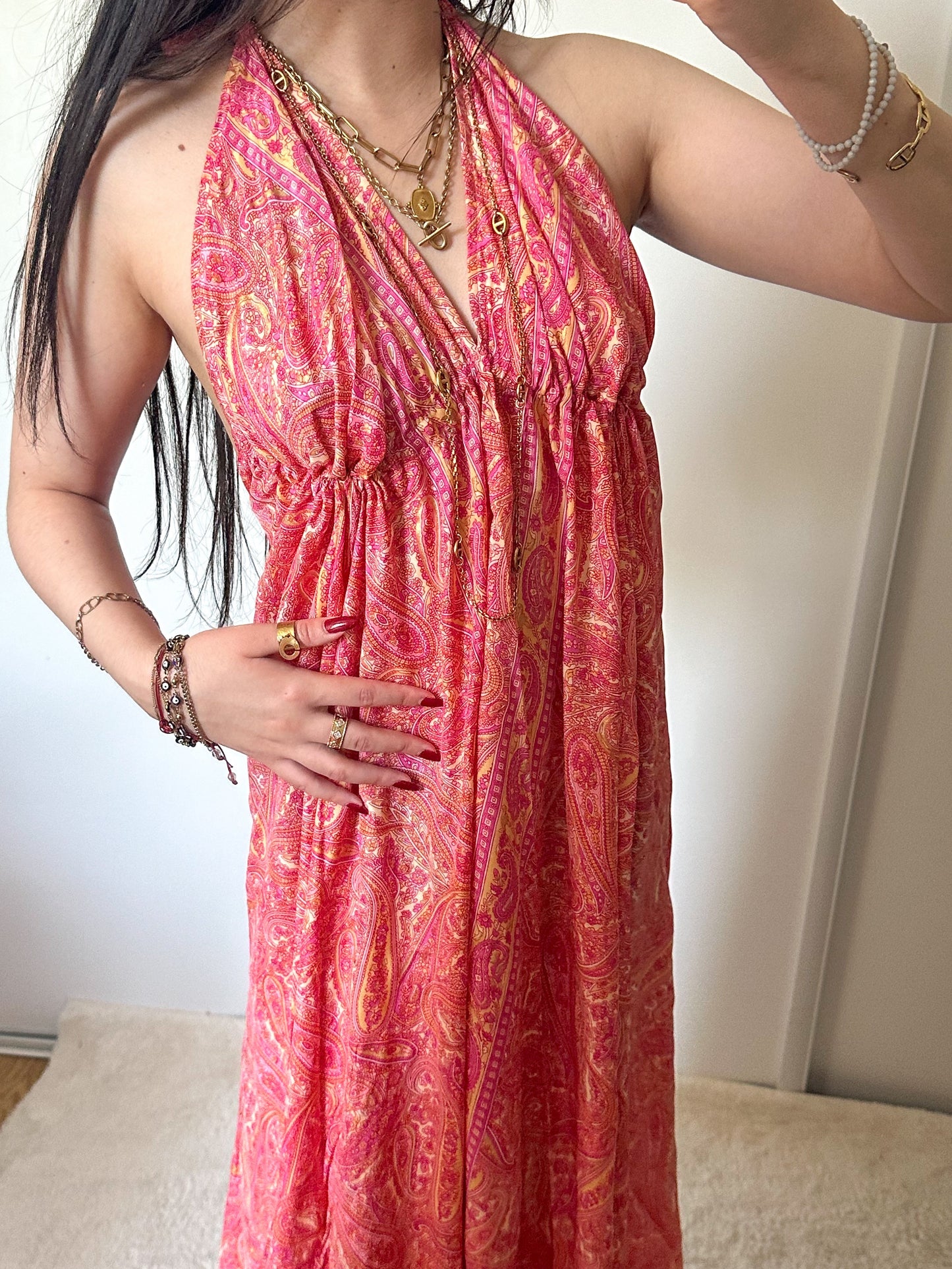 Robe bohème - Corail