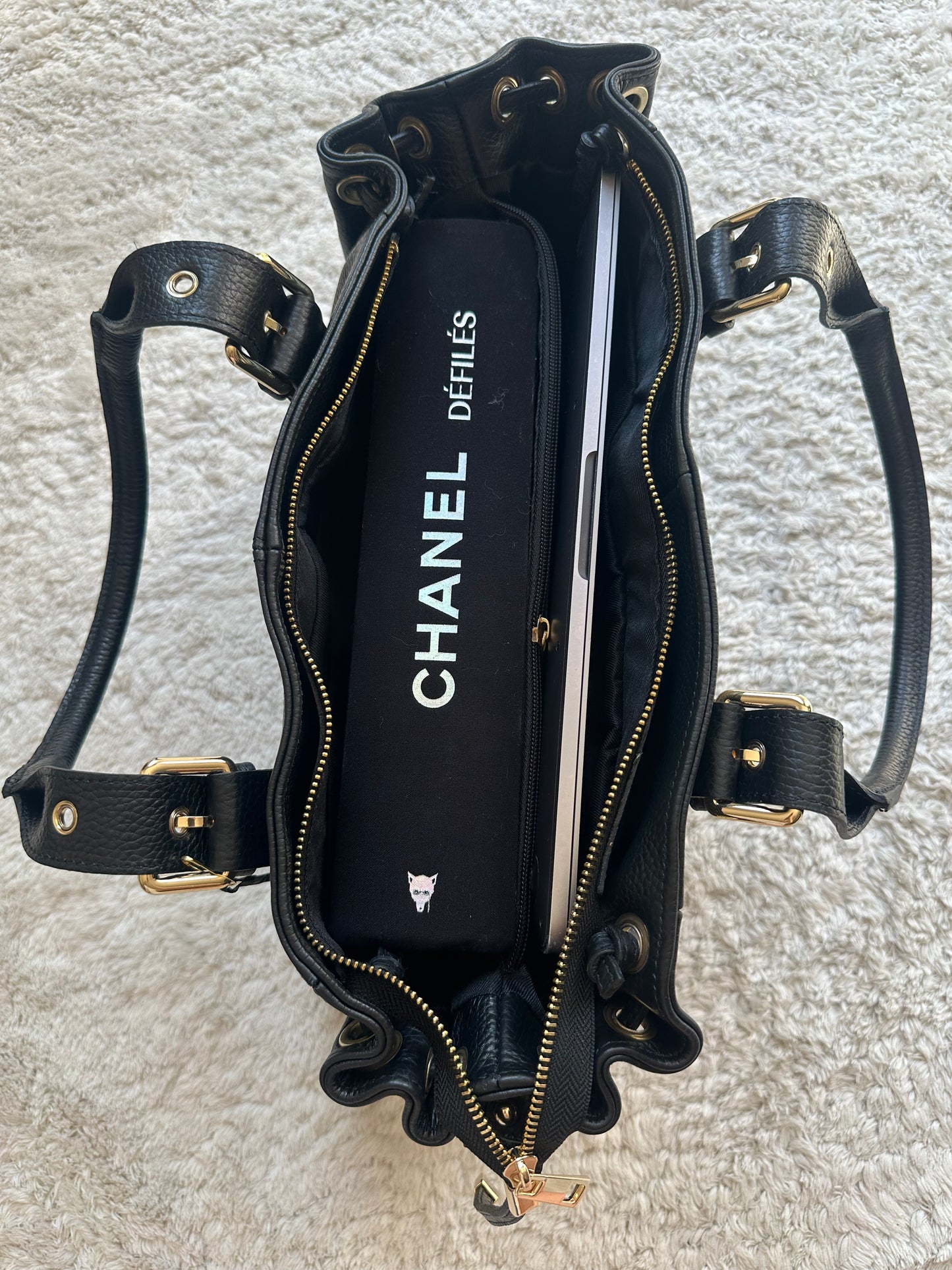 Sac Stockholm L - Noir grainé