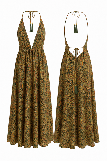 Robe bohème - Kaki