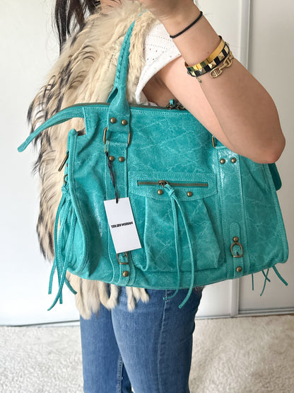 Précommande / Pre order- Édition limitée: Sac city L glossy - Turquoise