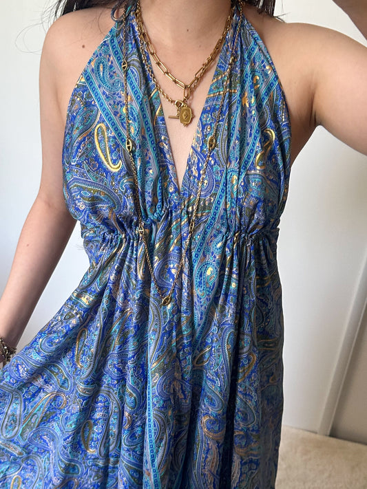 Robe bohème - Bleu marine
