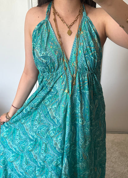 Robe bohème - vert turquoise