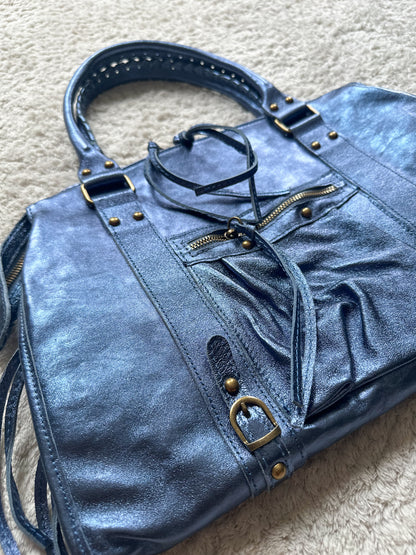Sac City L - bleu marine irisé