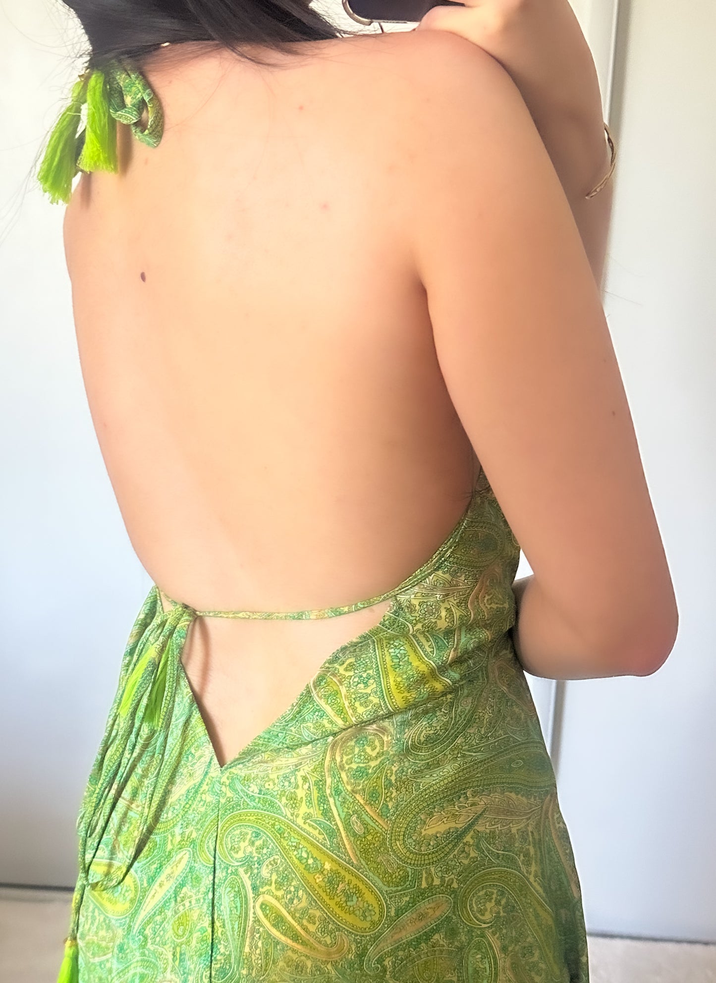 Robe bohème - verte