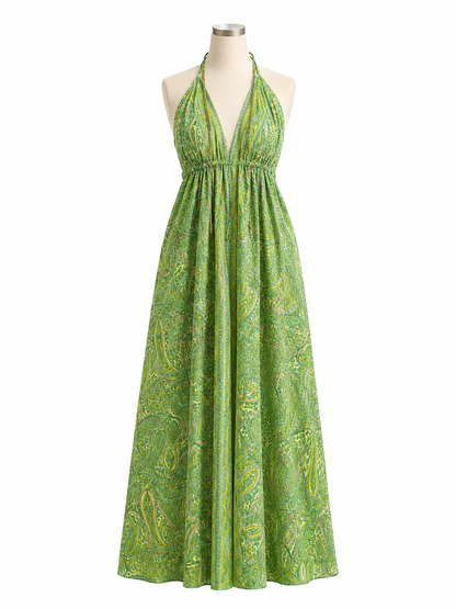 Robe bohème - verte