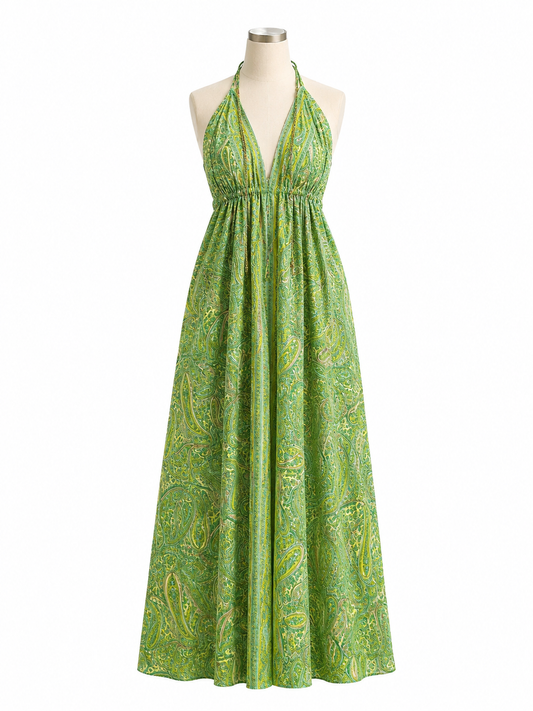 Robe bohème - verte