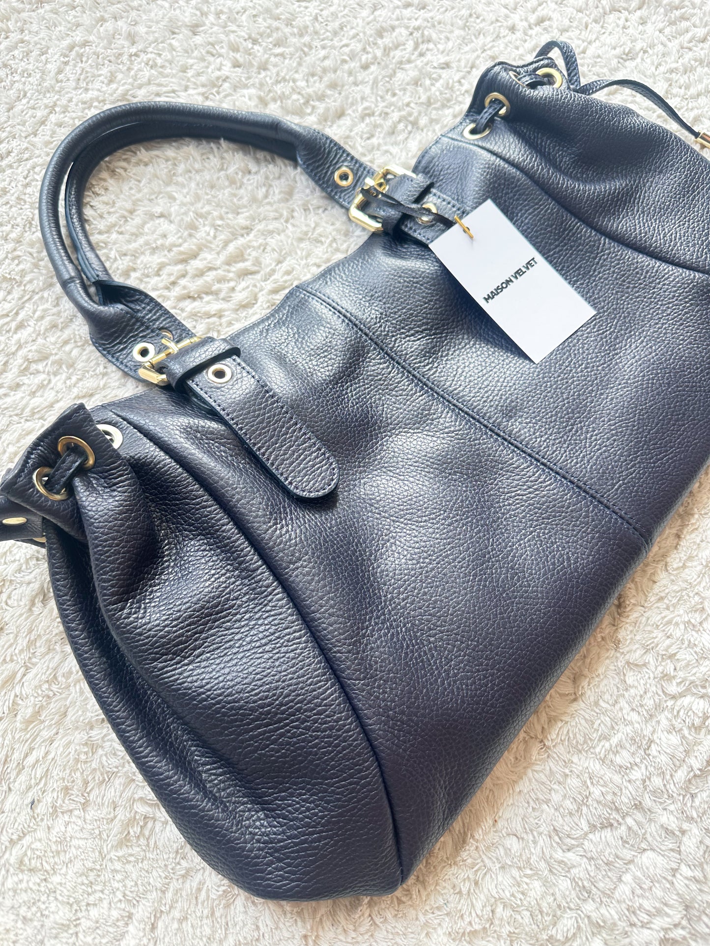 Sac Stockholm L - Bleu marine grainé