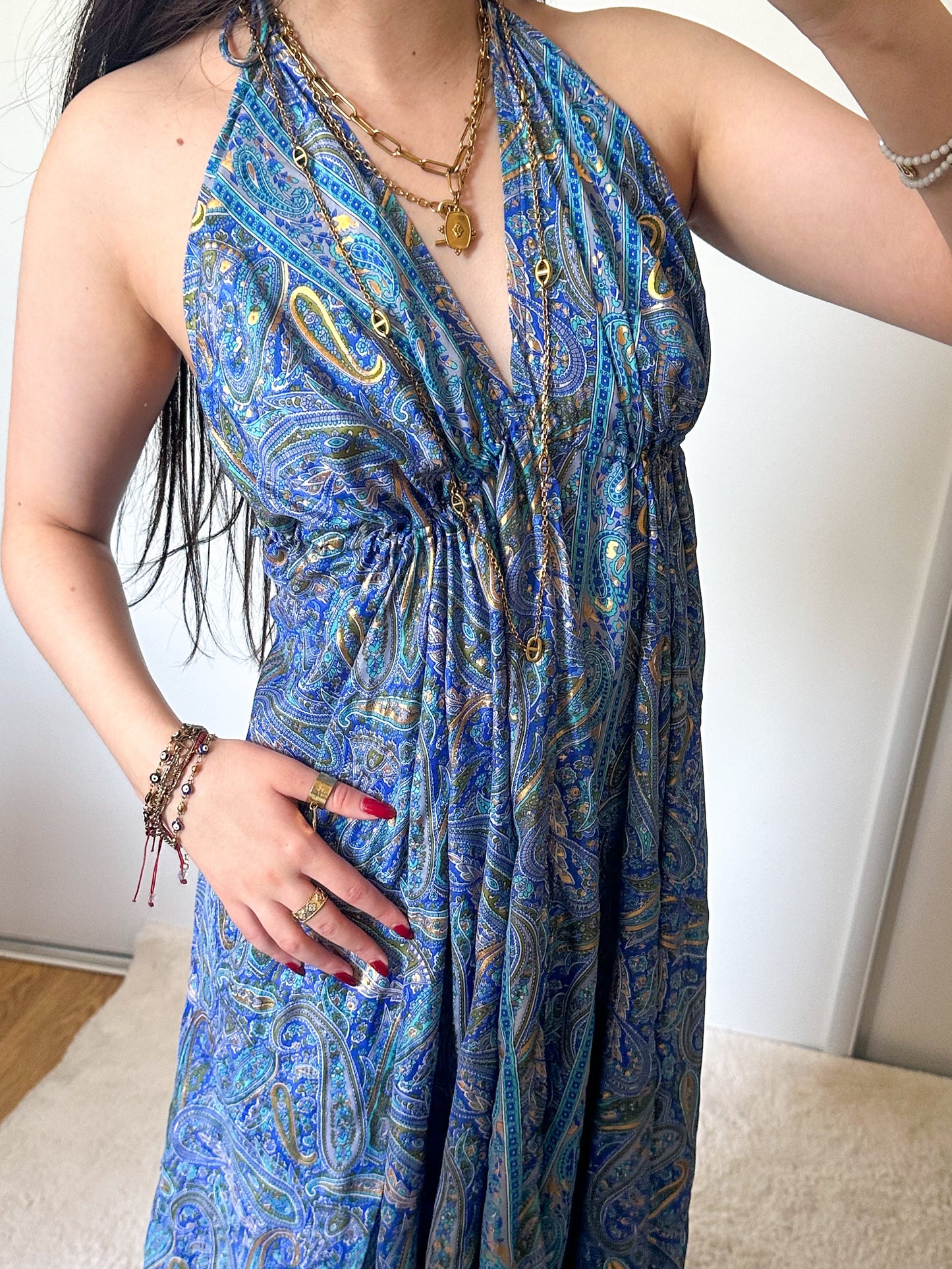 Robe bohème - Bleu marine