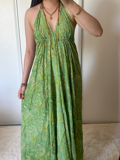 Robe bohème - verte