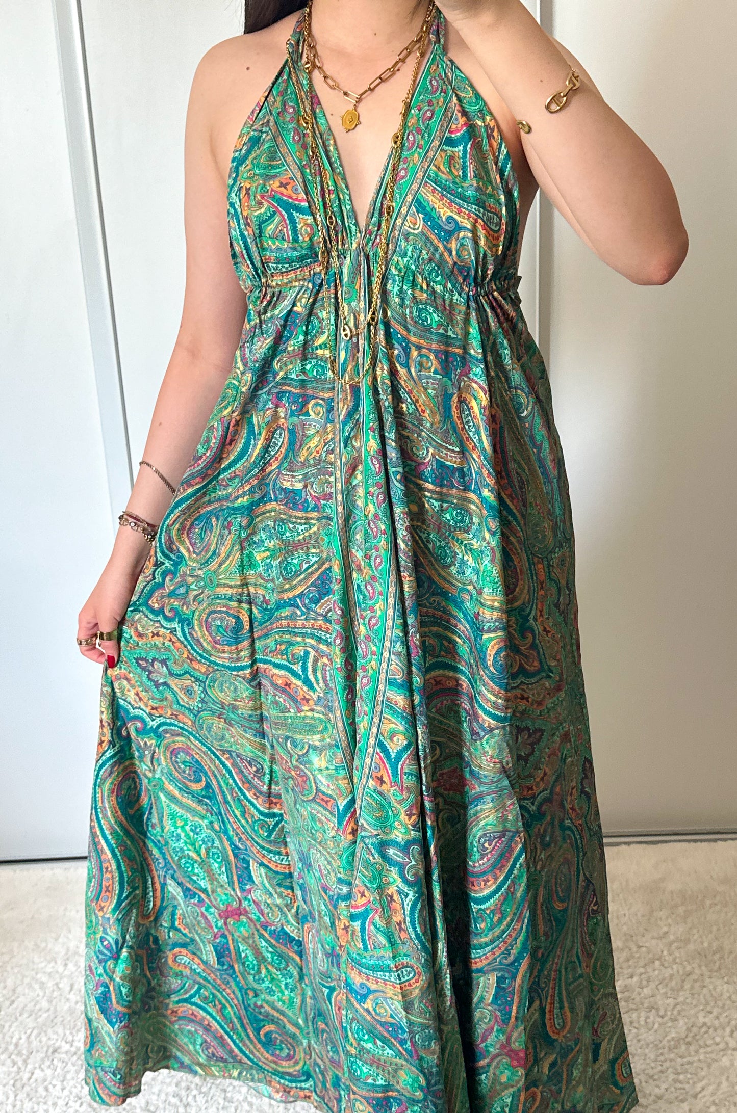 Robe bohème - vert