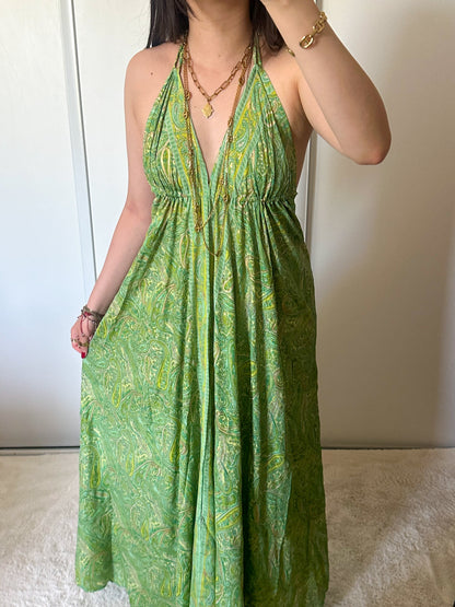 Robe bohème - verte