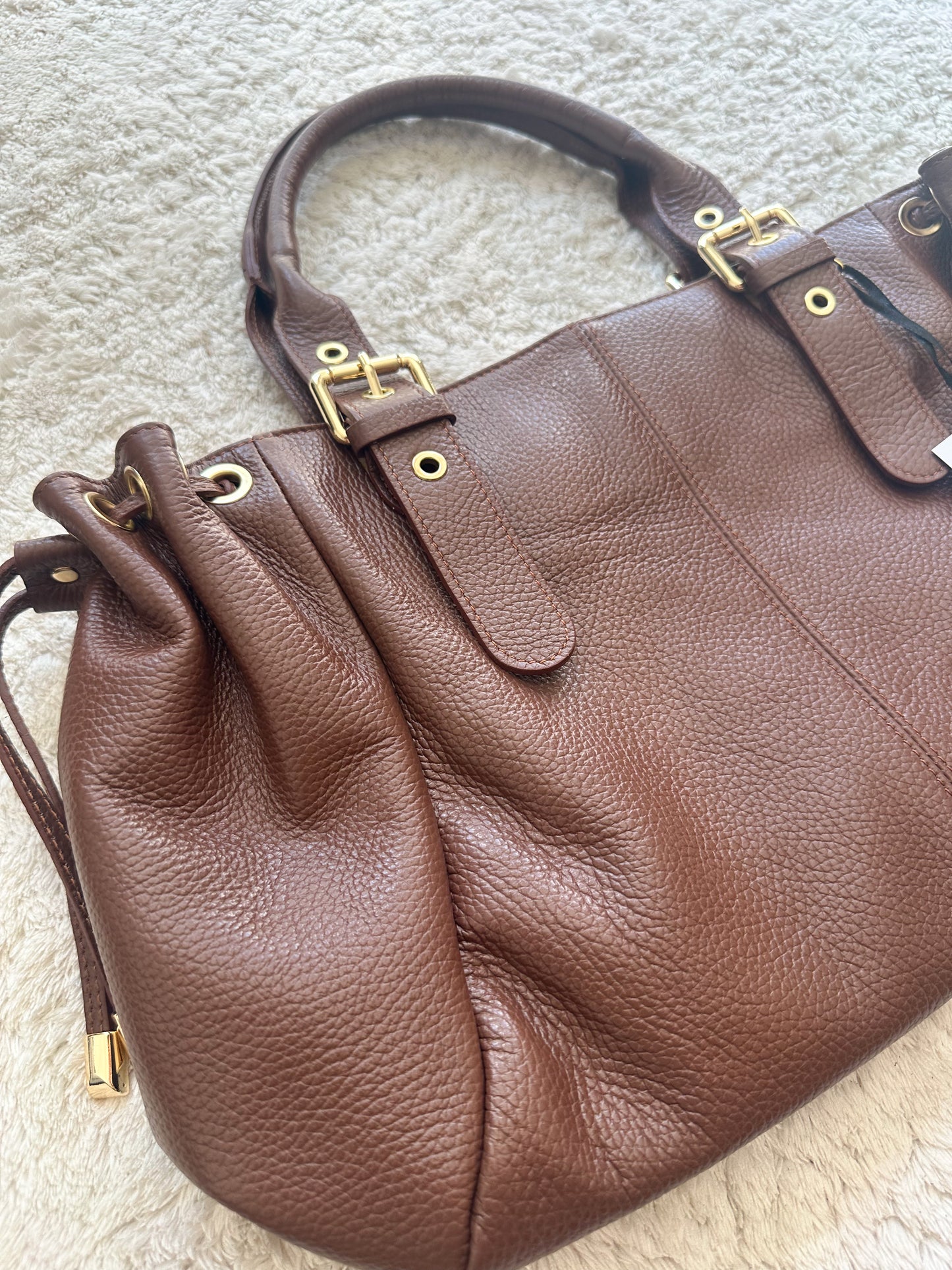 Sac Stockholm L - Bruin generfd leer