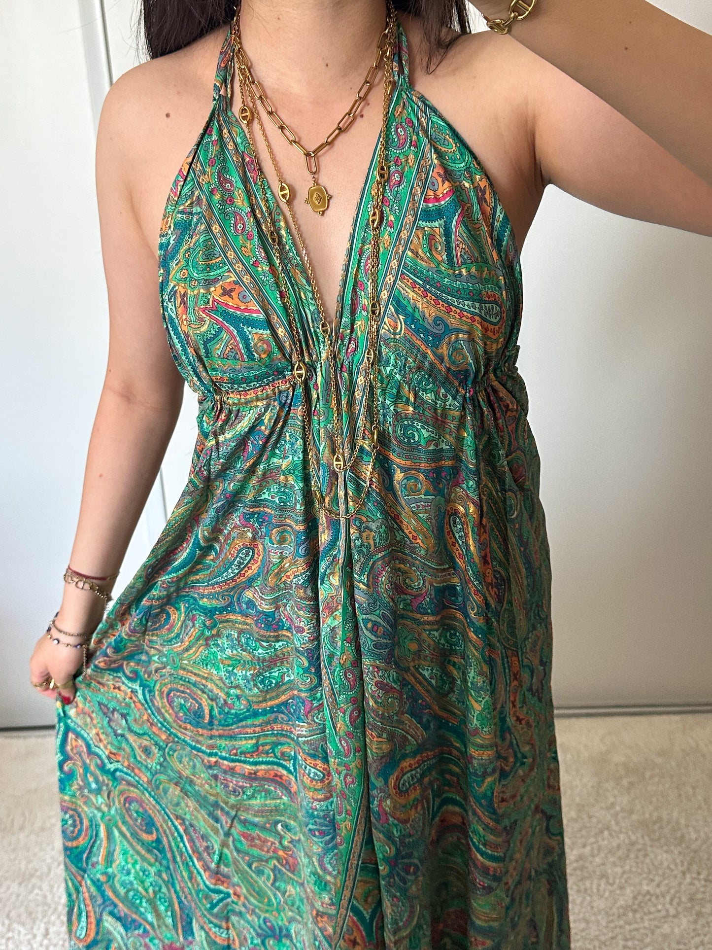 Robe bohème - vert