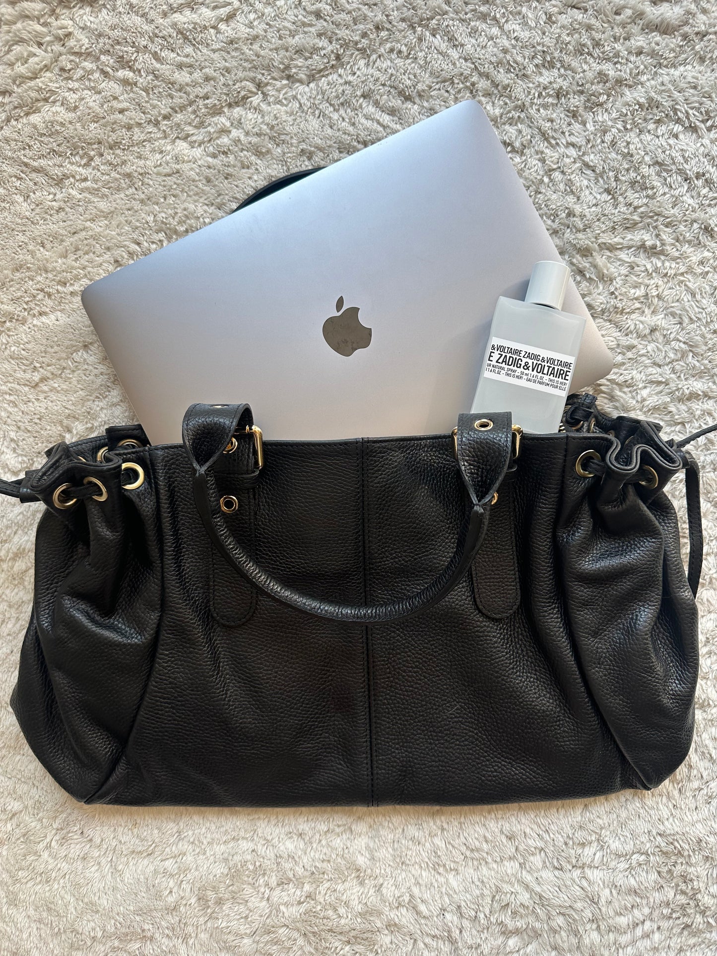 Sac Stockholm L - Noir grainé