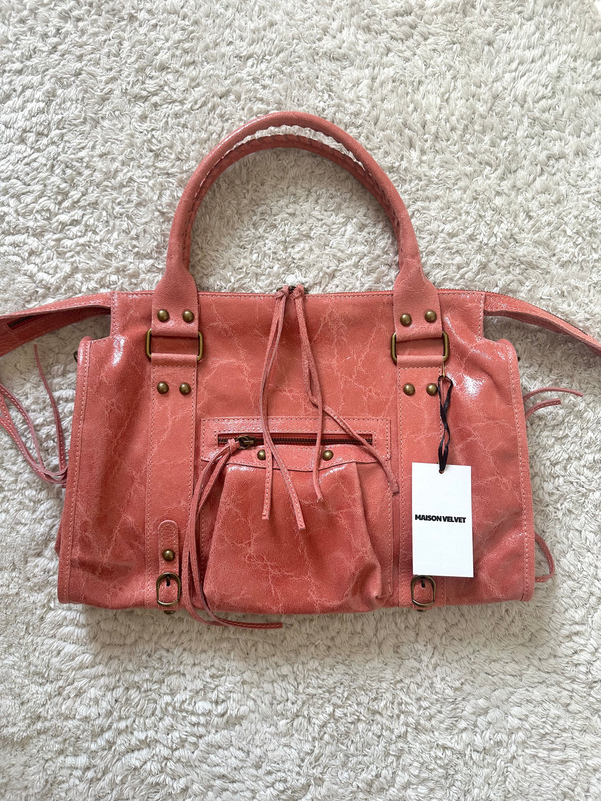 Édition limitée: Sac city L glossy - corail
