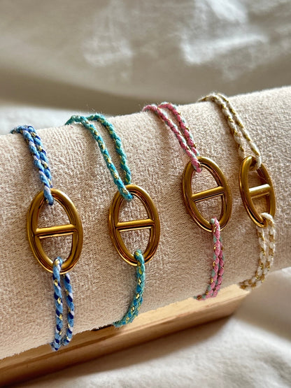 Bracelet cordon - dorée